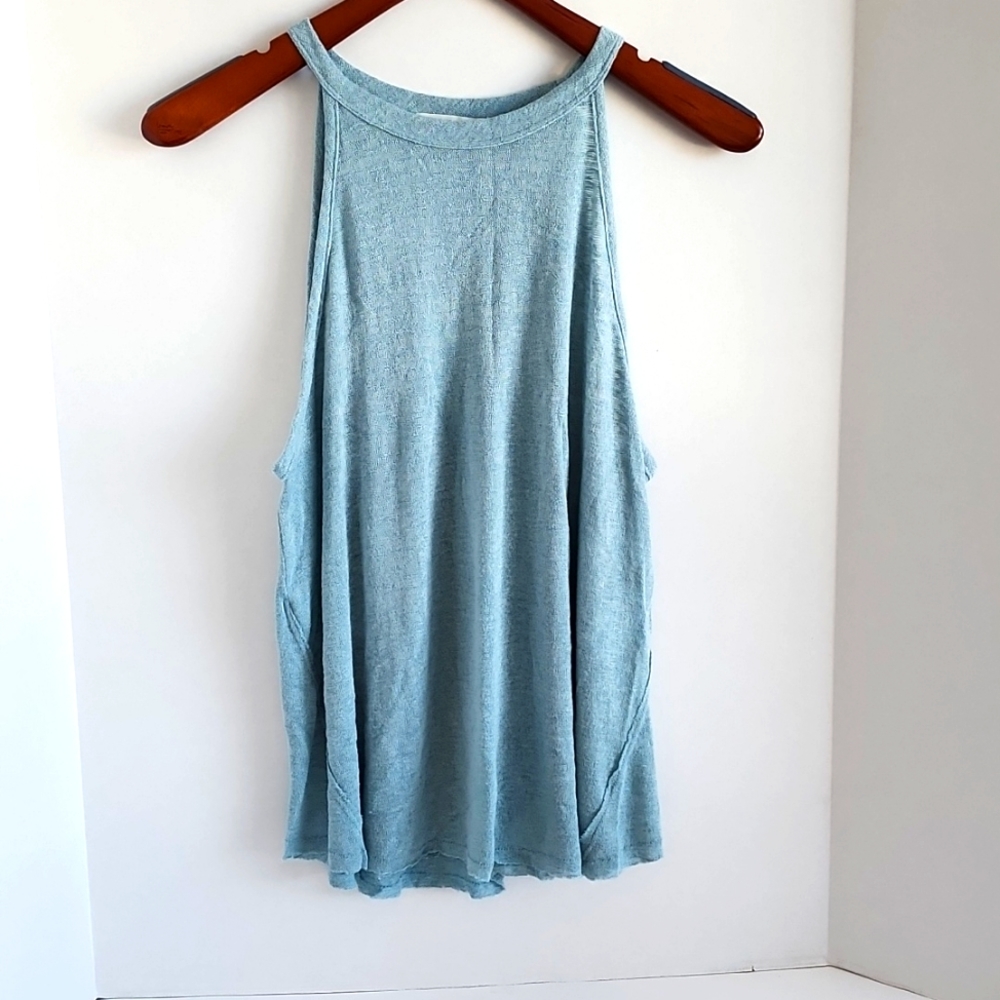 Womens blue summer knit tank top size L